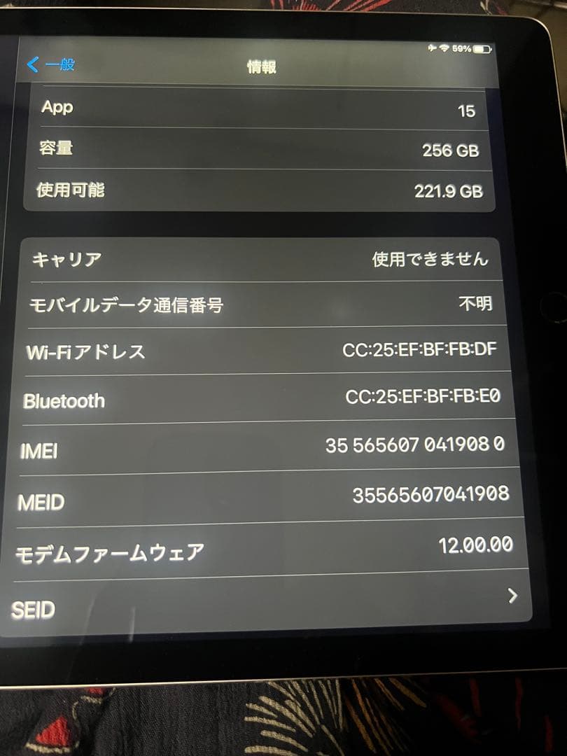 iPad Pro 12.9インチ ジャンク