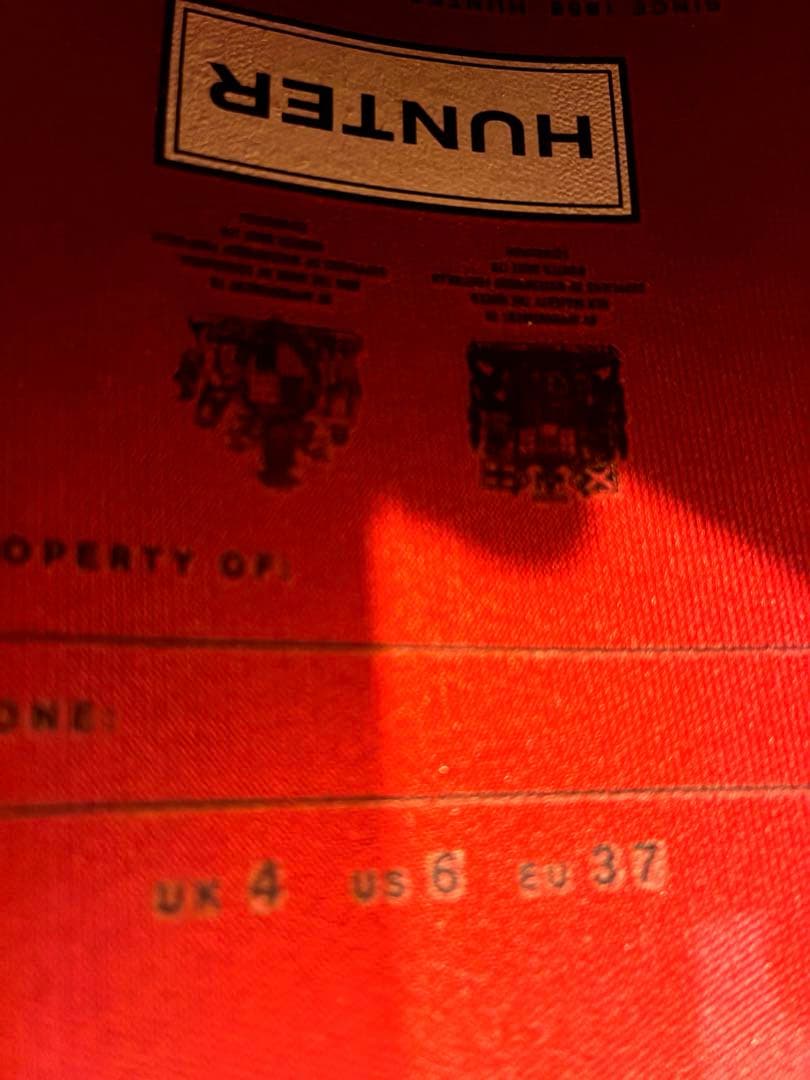 HUNTER ブラックレインブーツEU37新品