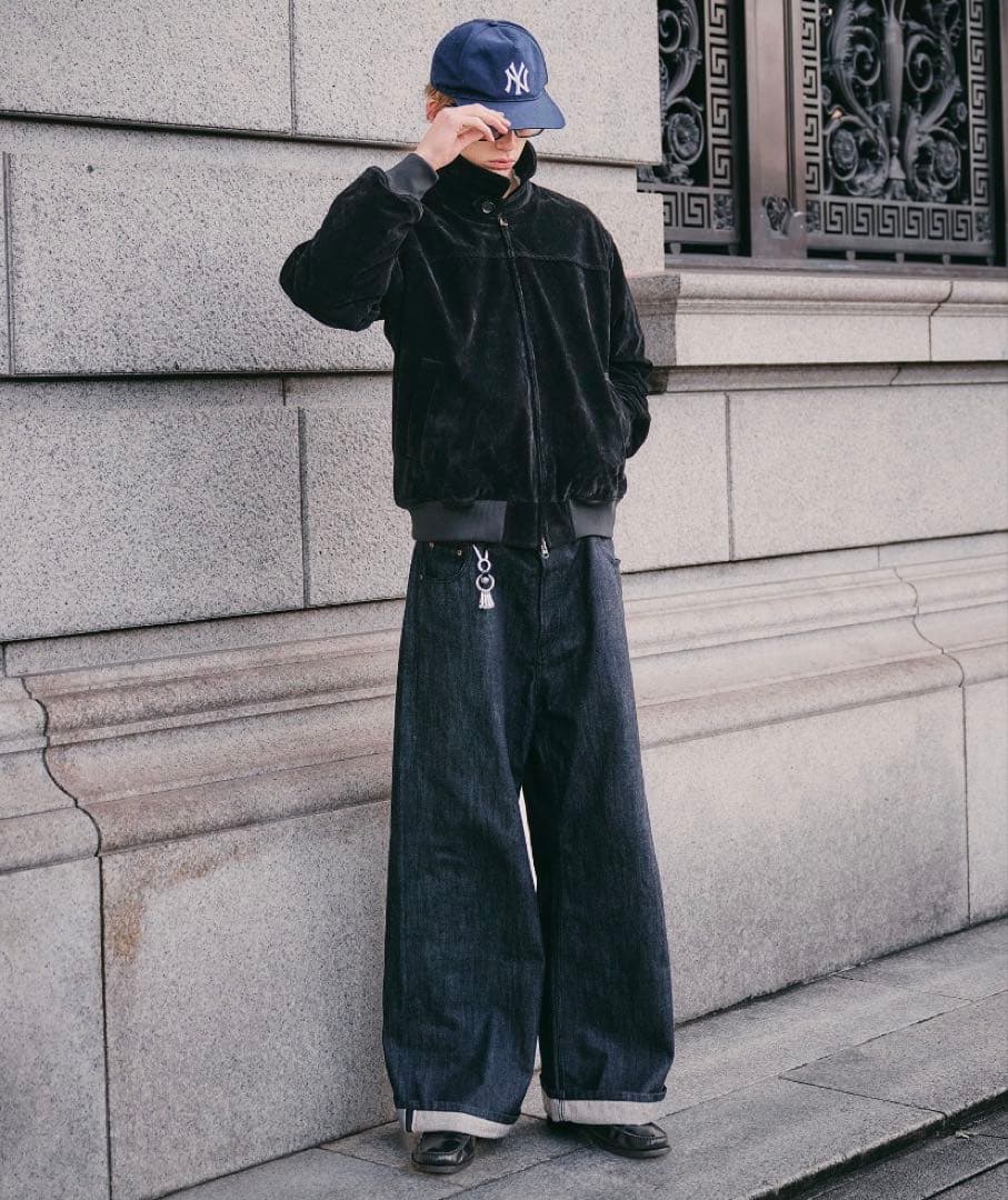 【Regen Glanz】シンセティックスエードブルゾンブラックSサイズ