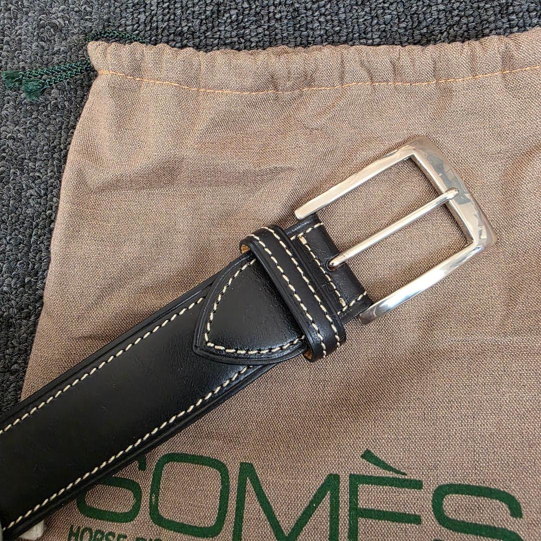 SOMES SADDLE 　レザーベルト　ブラック　シルバー　保管袋　未使用保管