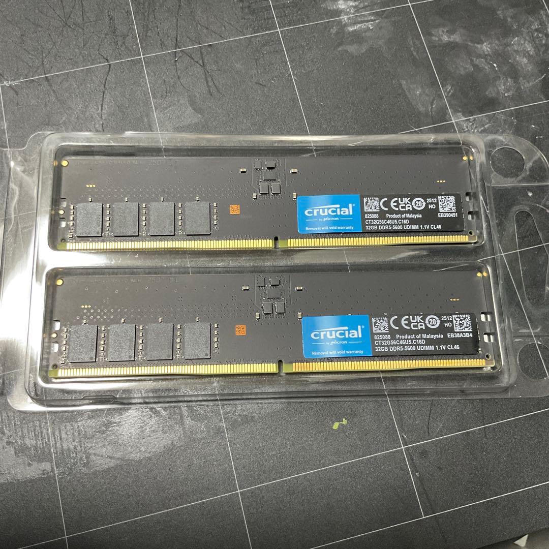メモリー crucial DDR5-5600 64GB (32x2)