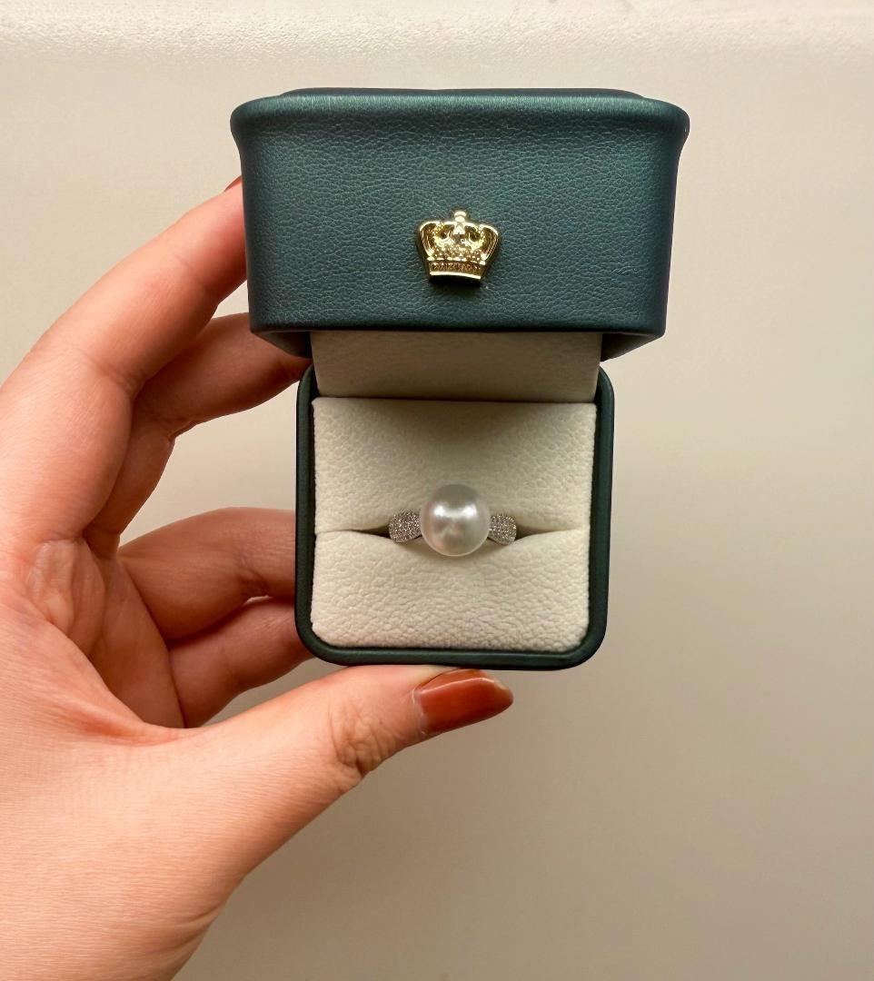 ✨レベル6達成✨南洋白蝶真珠 11mm 正円 リング S925 シルキーホワイト