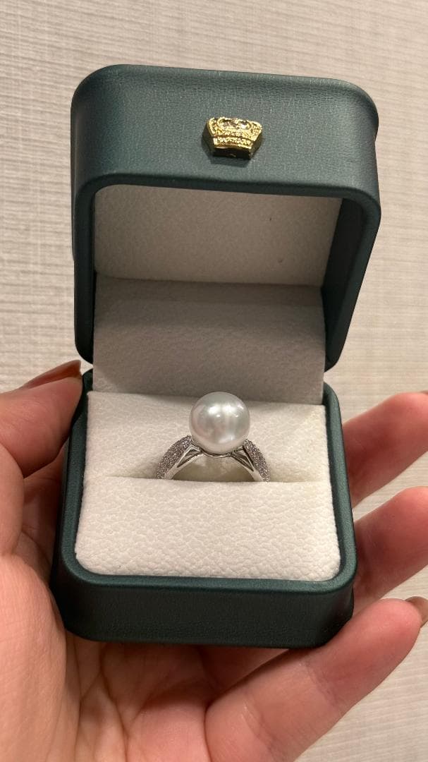 ✨レベル6達成✨南洋白蝶真珠 11mm 正円 リング S925 シルキーホワイト