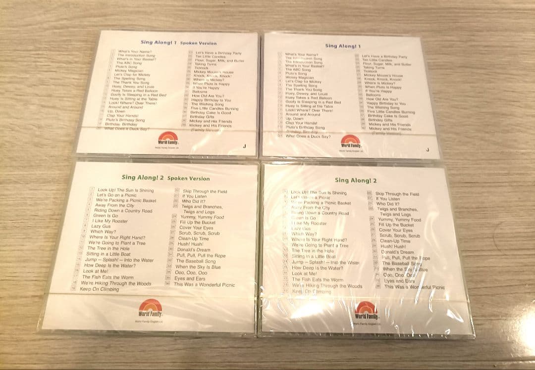 シングアロング　DVD/CD12枚　ポスター、ステッカ　 ディズニー英語システム