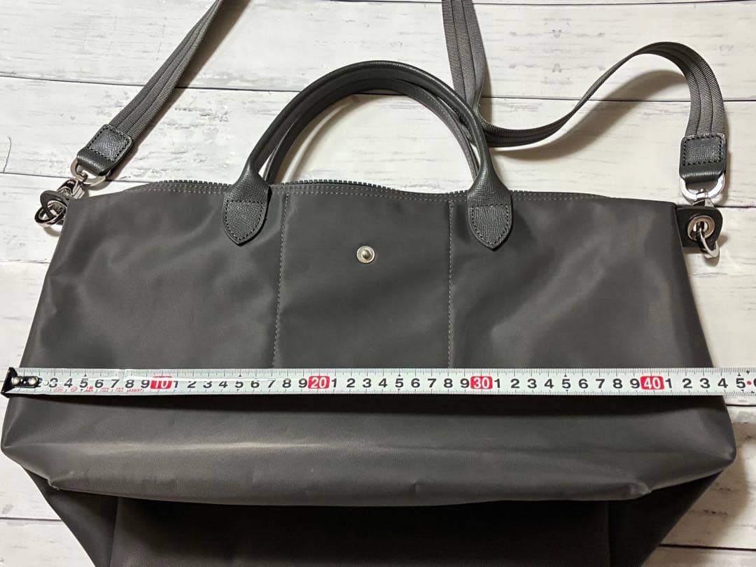 【美品】LONGCHAMP（ロンシャン）◆2way（手提げ&斜めがけ）◆グレー