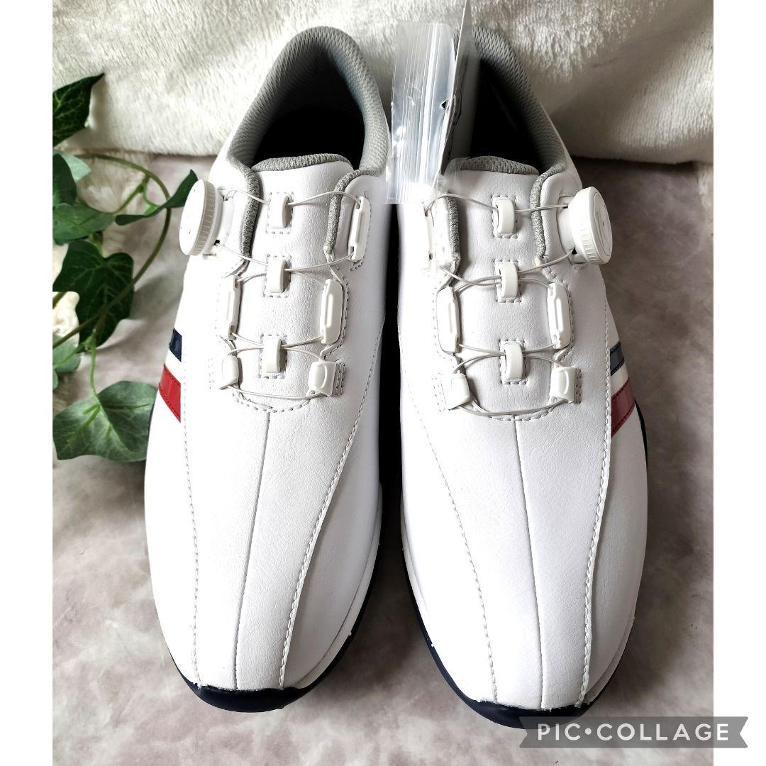 【新品】キャロウェイ ゴルフスパイク BOA ダイアル式レザー 24cm　白紺