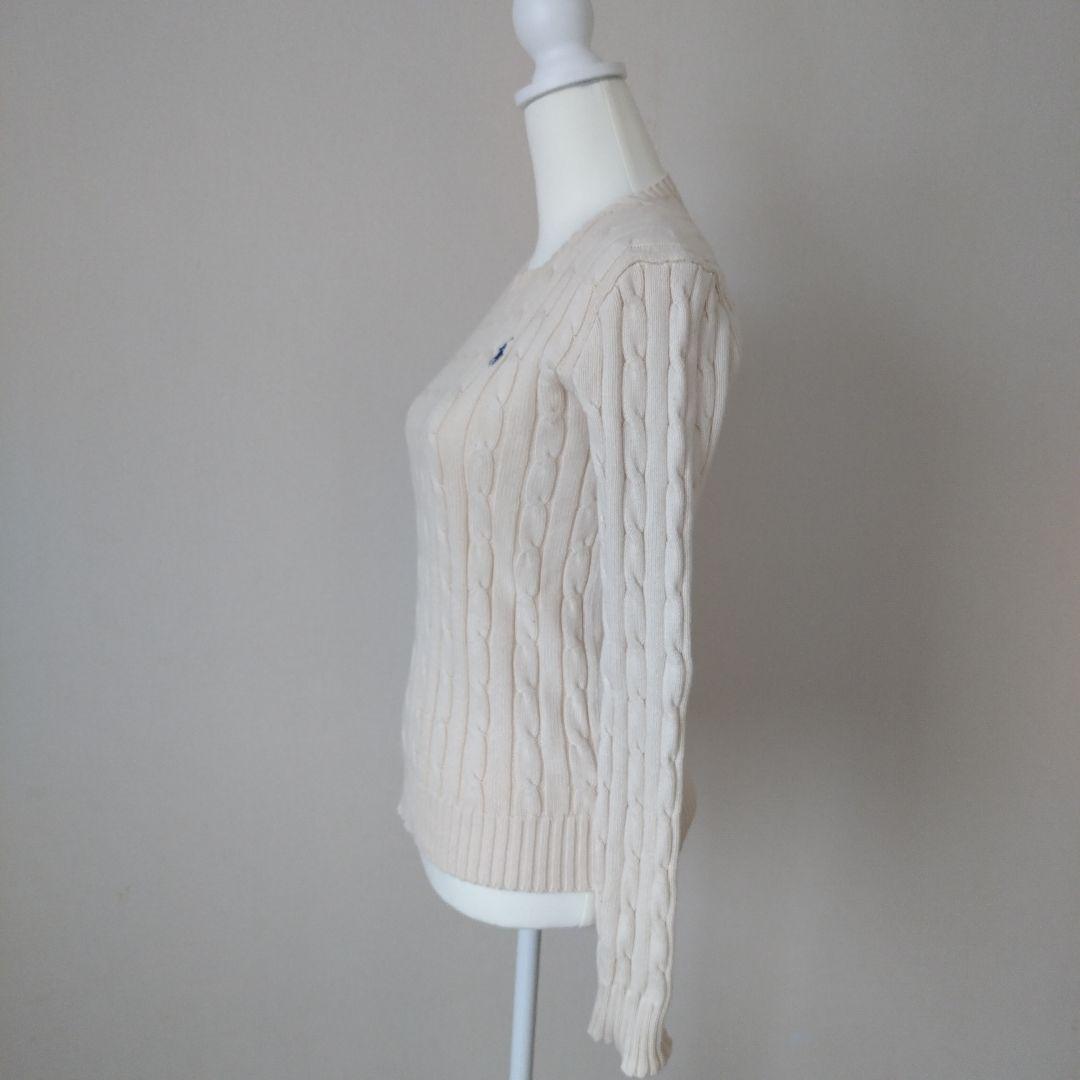 Polo Ralph Lauren ケーブルニットセーター 長袖　ベージュ　S
