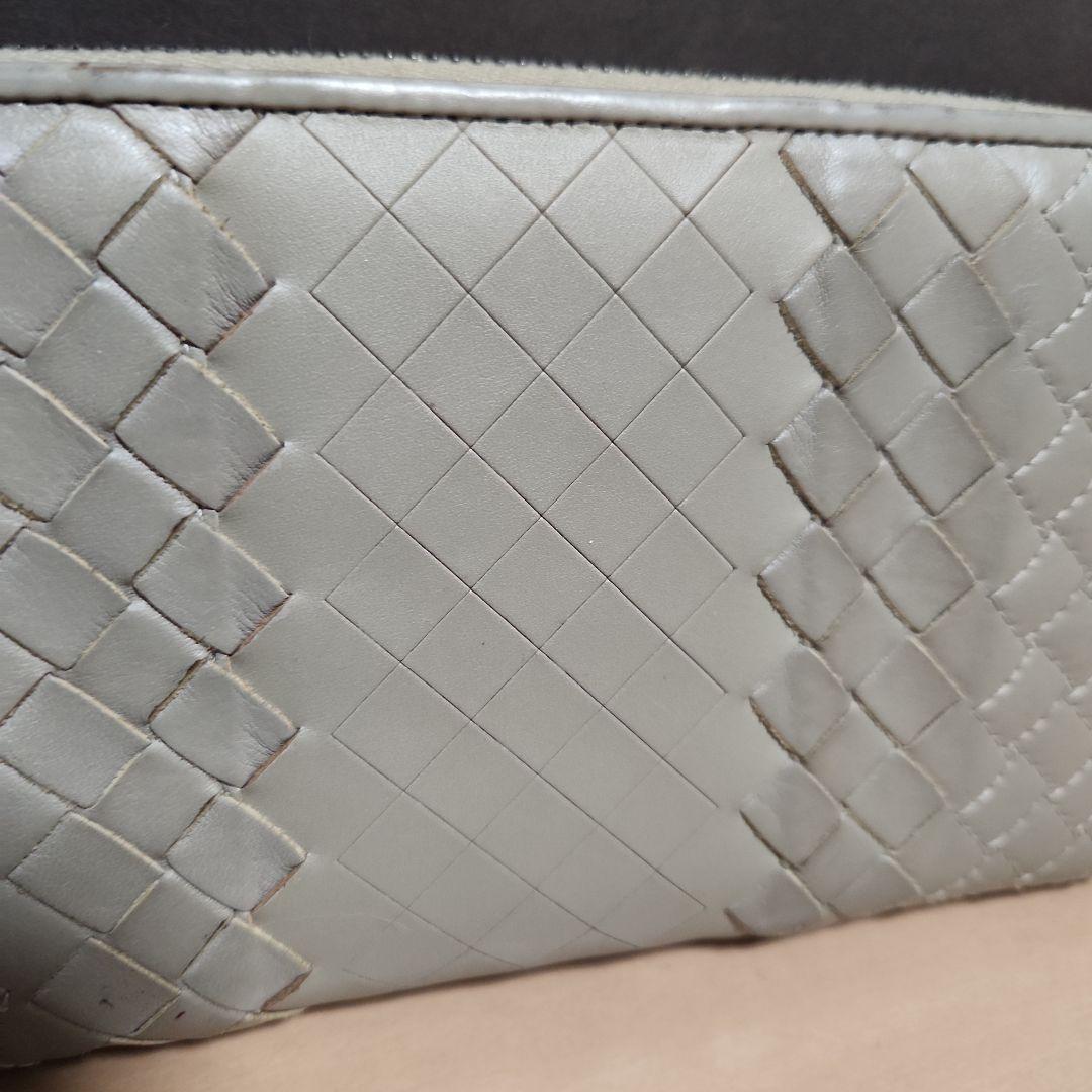 BOTTEGA VENETA 長財布 ラウンドファスナー グレー