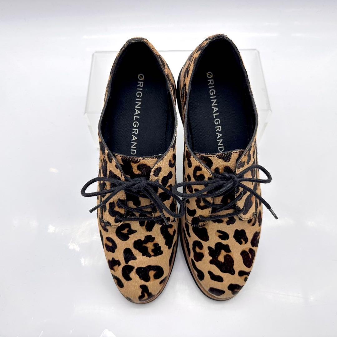 【極美品】コールハーン オリジナルグランド オックスフォード レオパード ハラコ