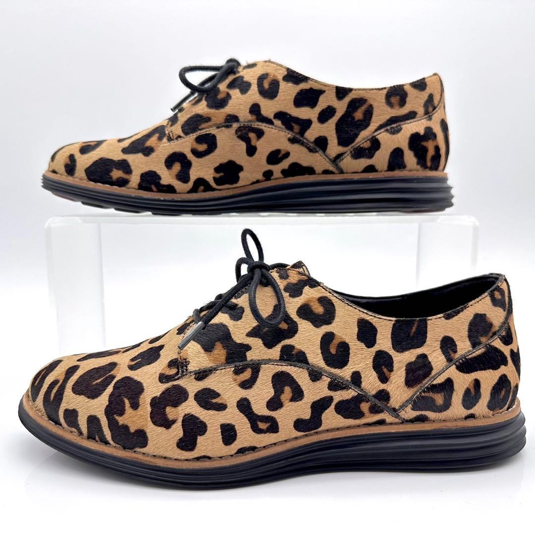 【極美品】コールハーン オリジナルグランド オックスフォード レオパード ハラコ