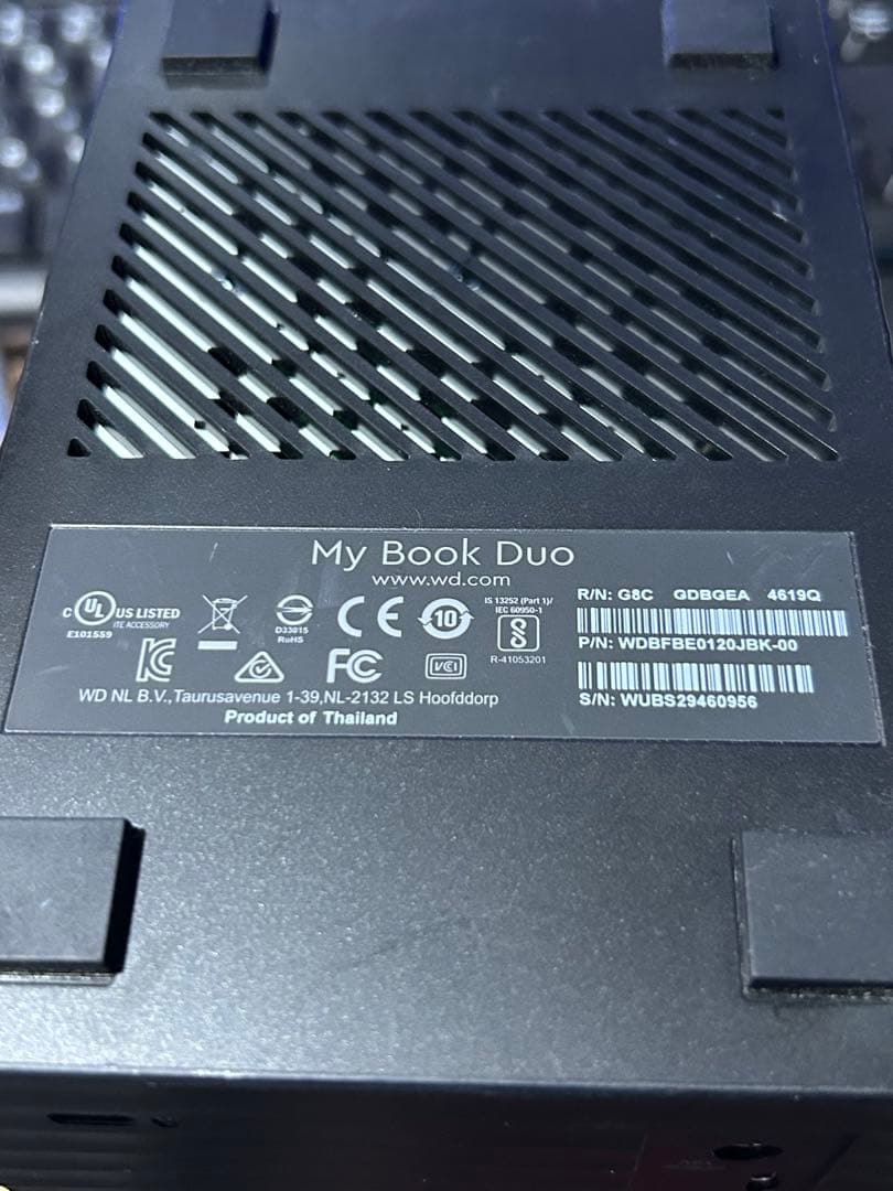 MY BOOK DUO 12TB 外付けハードディスク