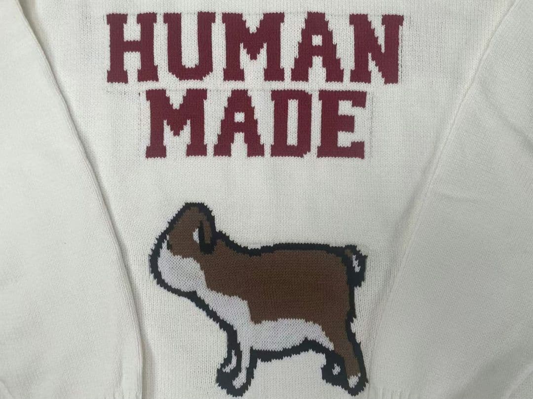 k*t様 HUMAN MADE ホワイト セーター 犬刺繍