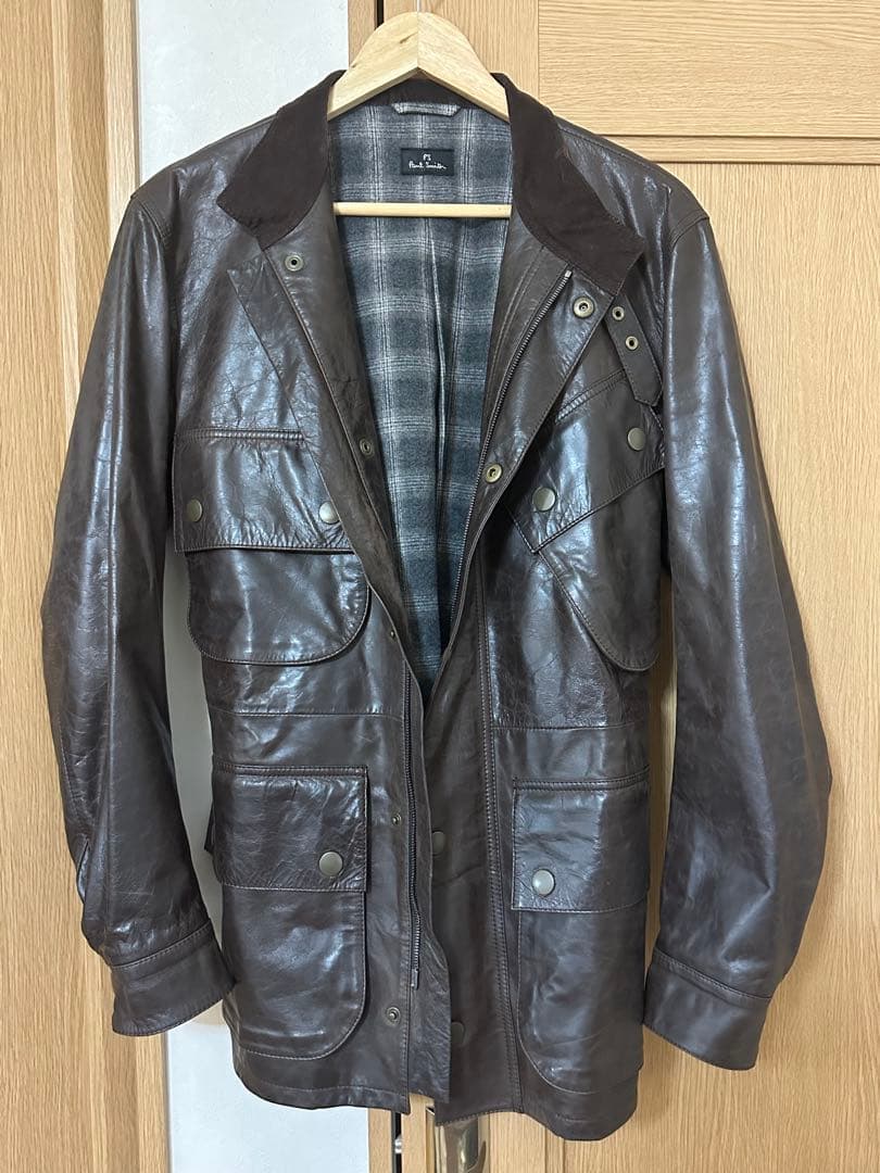 ポールスミス/カーコート/ダークブラウン ラムレザー/Paul Smith/美品