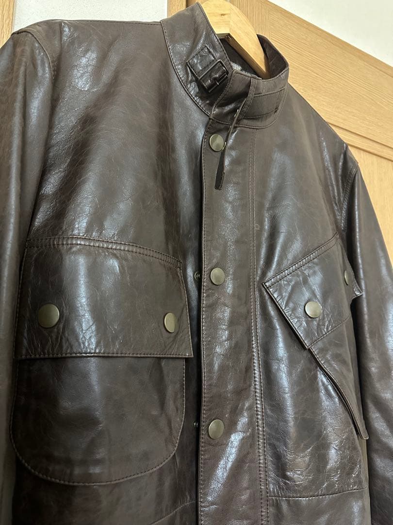 ポールスミス/カーコート/ダークブラウン ラムレザー/Paul Smith/美品