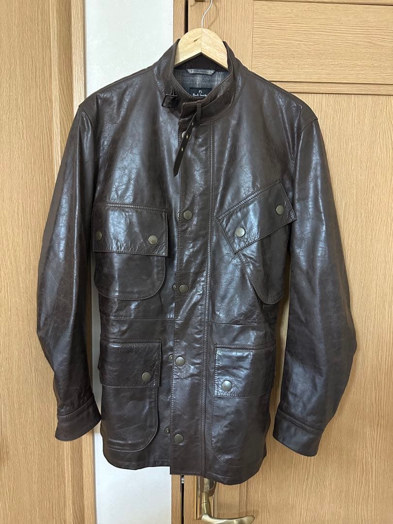 ポールスミス/カーコート/ダークブラウン ラムレザー/Paul Smith/美品