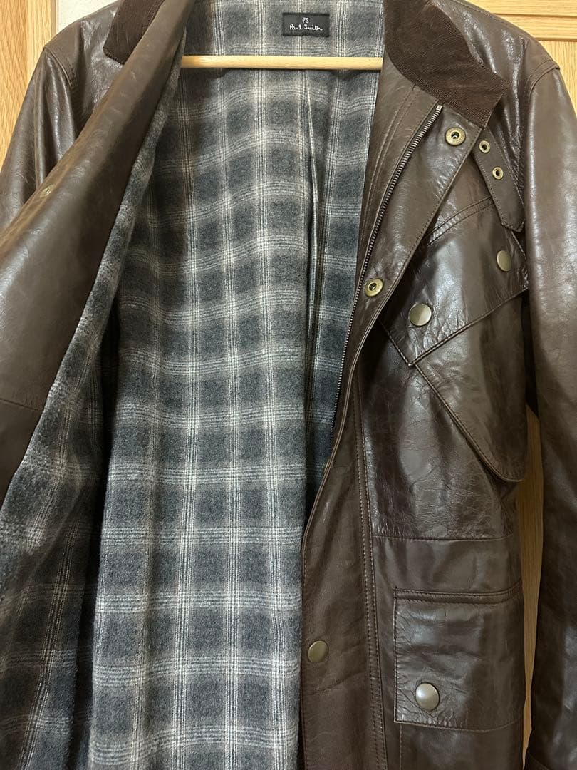 ポールスミス/カーコート/ダークブラウン ラムレザー/Paul Smith/美品