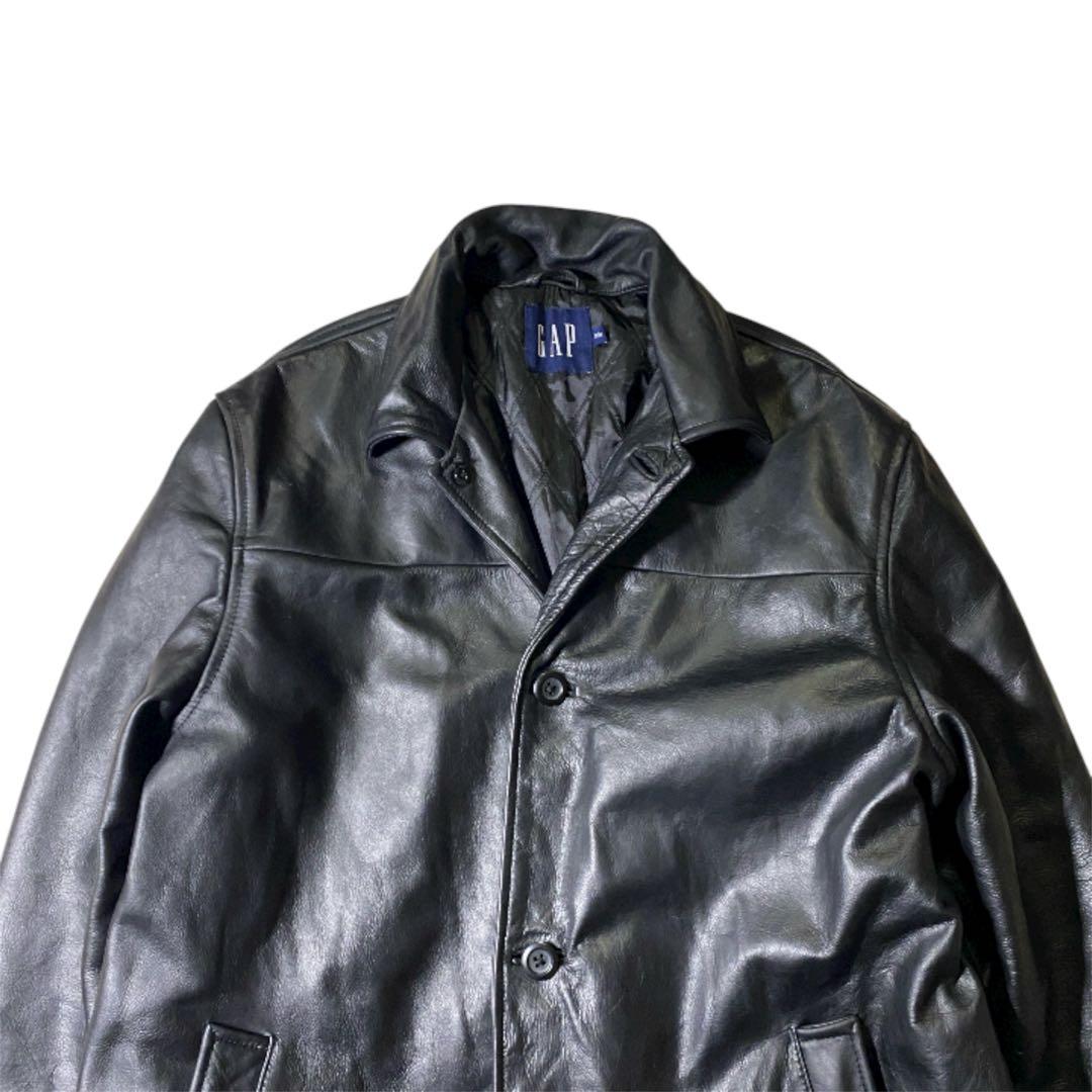 希少M Old Gap レザー カーコート Black