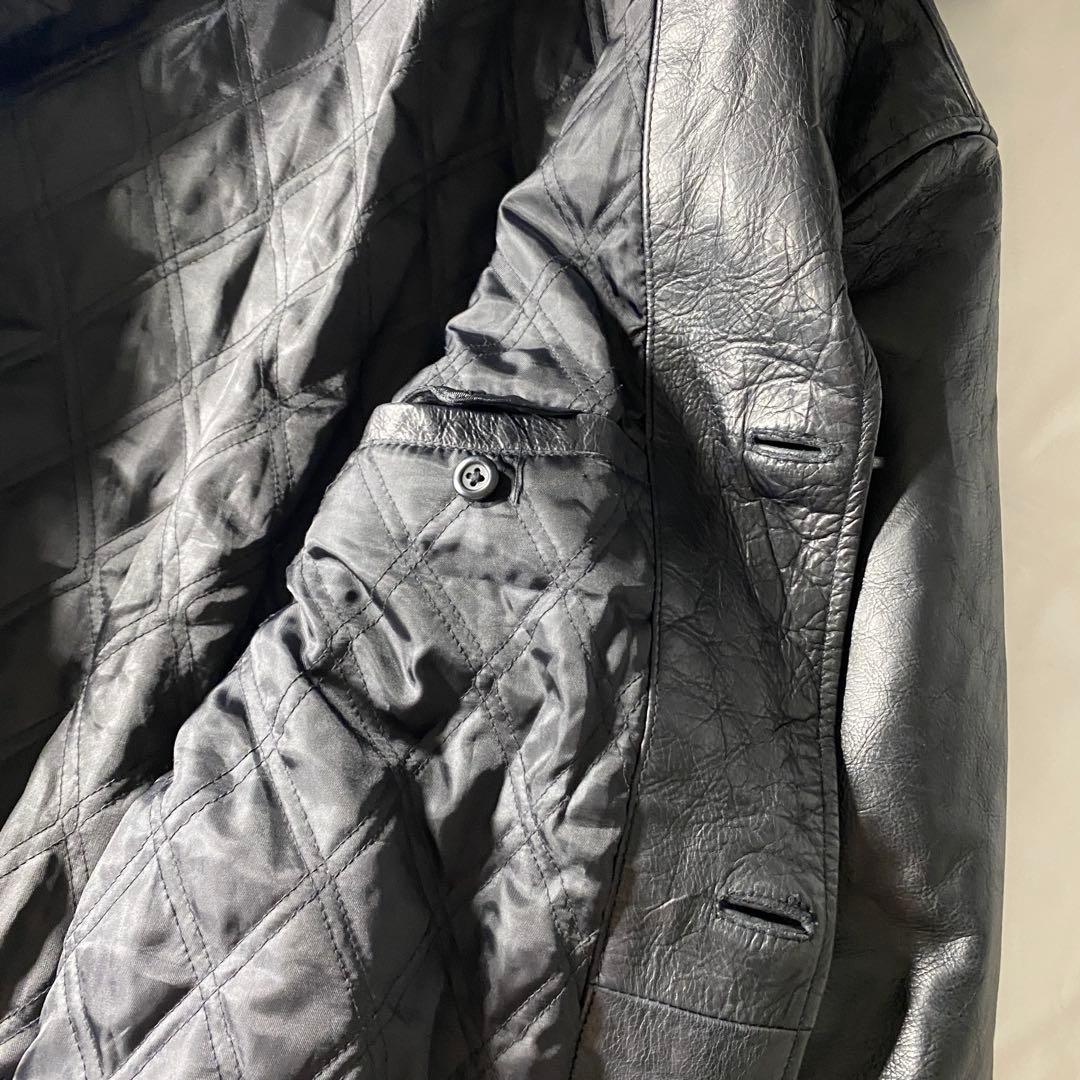 希少M Old Gap レザー カーコート Black