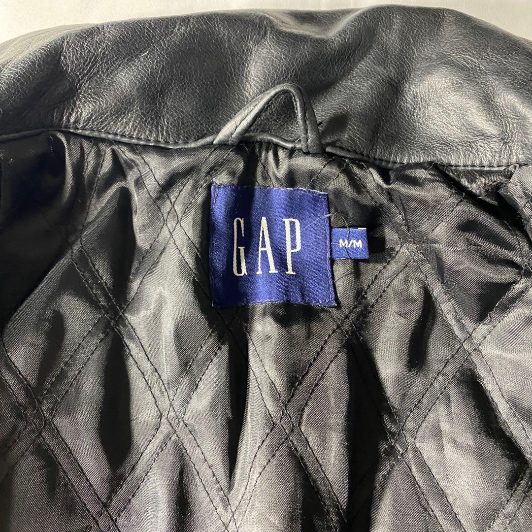 希少M Old Gap レザー カーコート Black
