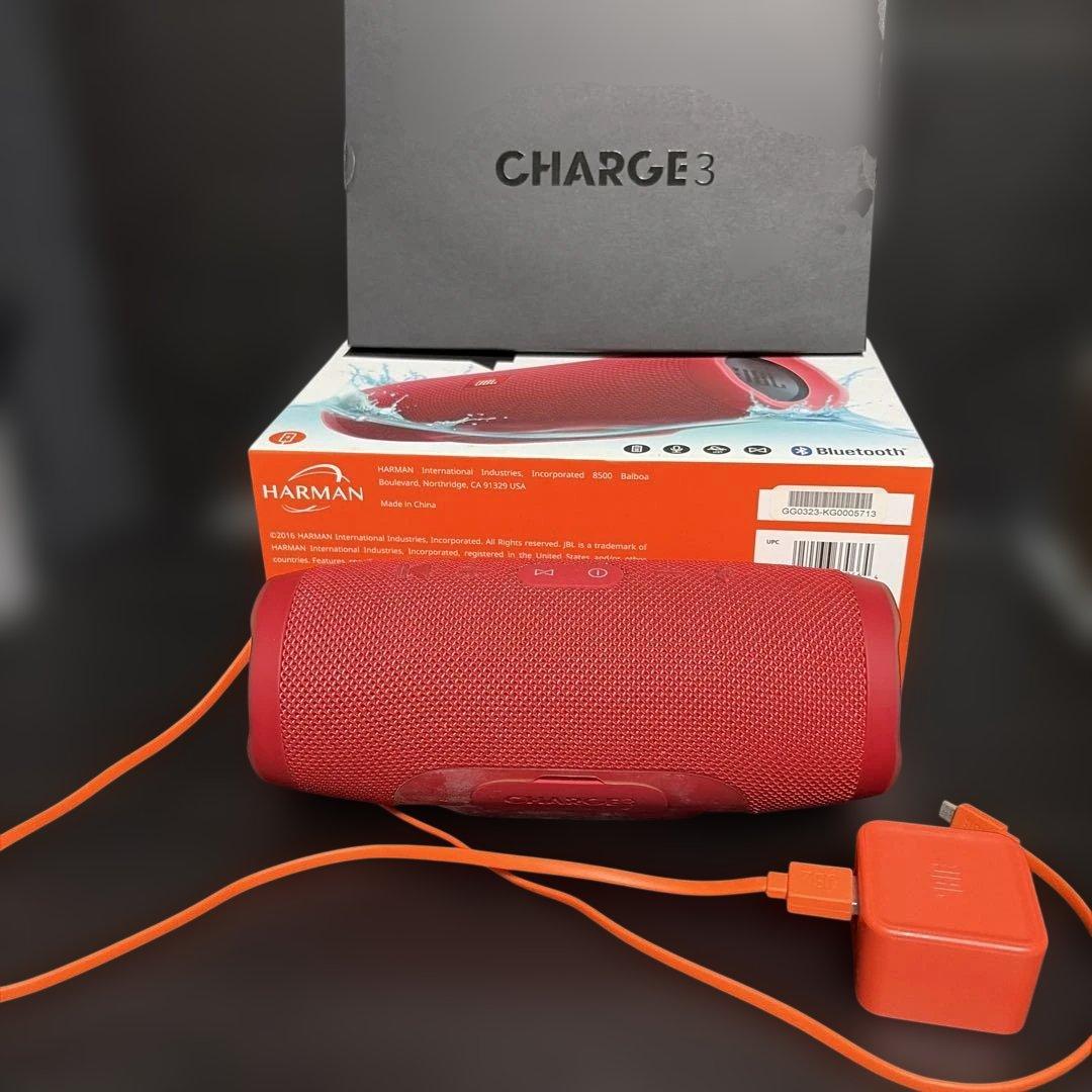 JBL Charge 3 レッド ポータブルBluetoothスピーカー