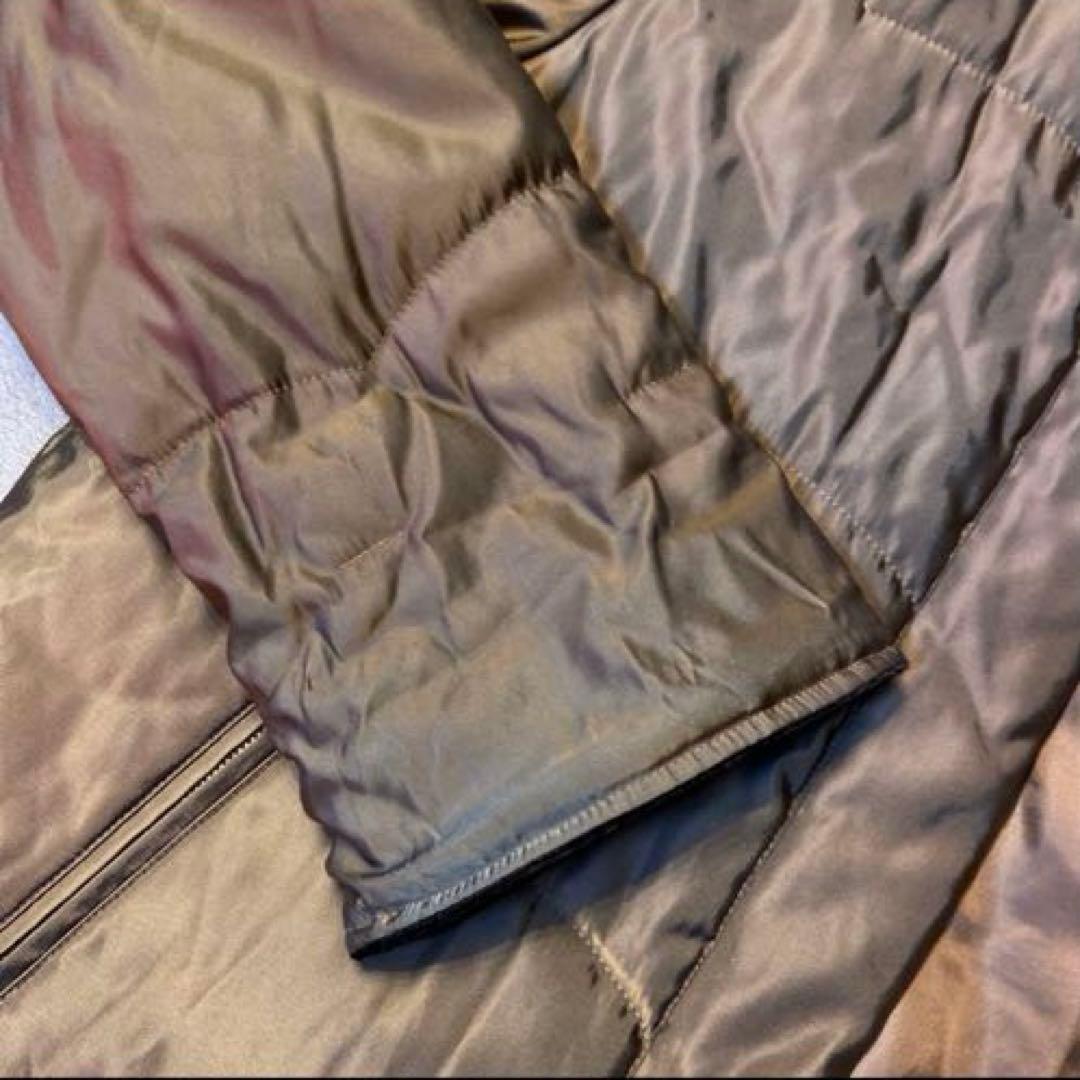 希少 バーバリーズ ベルベット ダウンコート 中綿 玉虫色 光沢