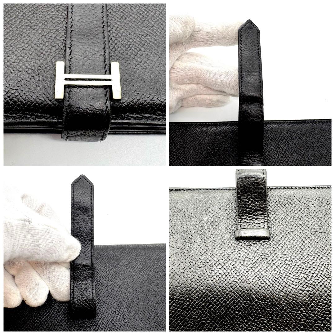 超人気✨ HERMES エルメス ベアンスフレ ブラック ノワール　長財布