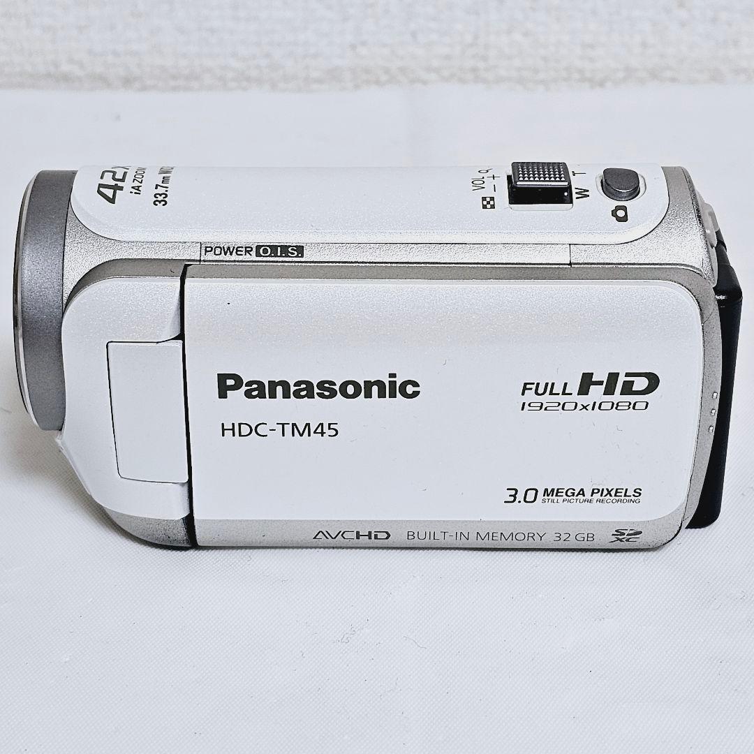【美品】Panasonic ビデオカメラ　HDC-TM45 ホワイト　動作確認済