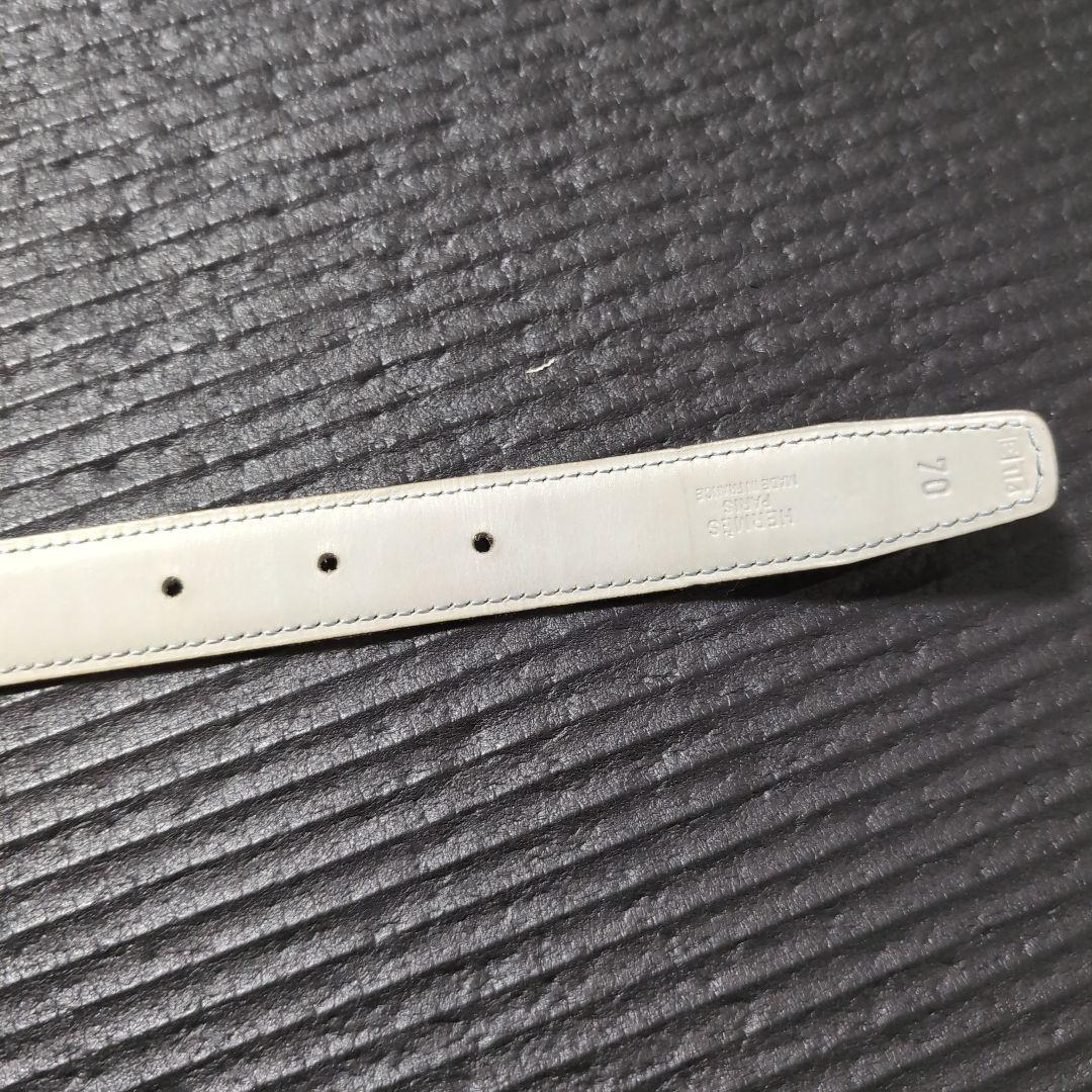 HERMES 黒 レザー ベルト サイズ70