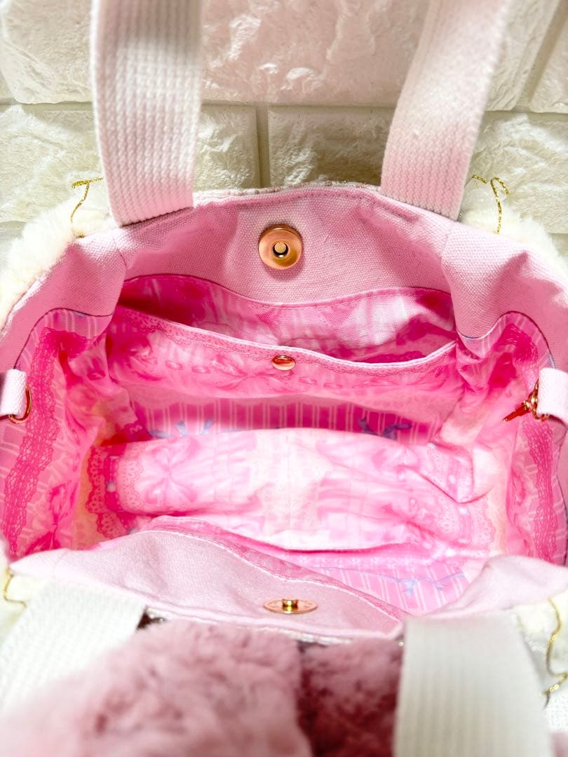 牡*❁様 コヤンイサムチョン　ハンドメイド　ファーバッグ　アンコちゃん　ツイード