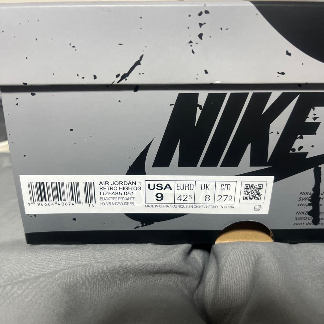 【ymym-tmtm】エアジョーダン1ハイ　スモークグレー