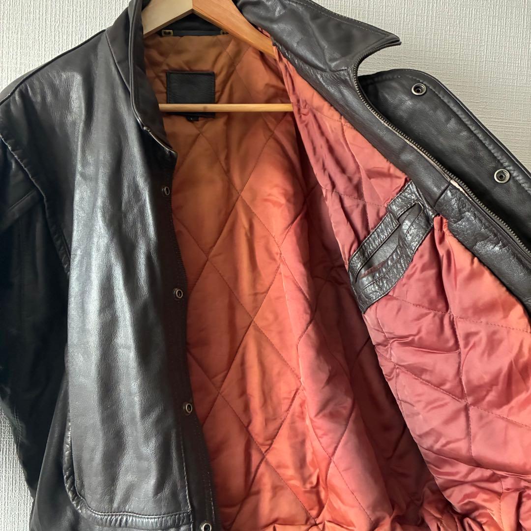 80's ヴィンテージ レザー ボンバージャケットダークブラウン A-2 G-1