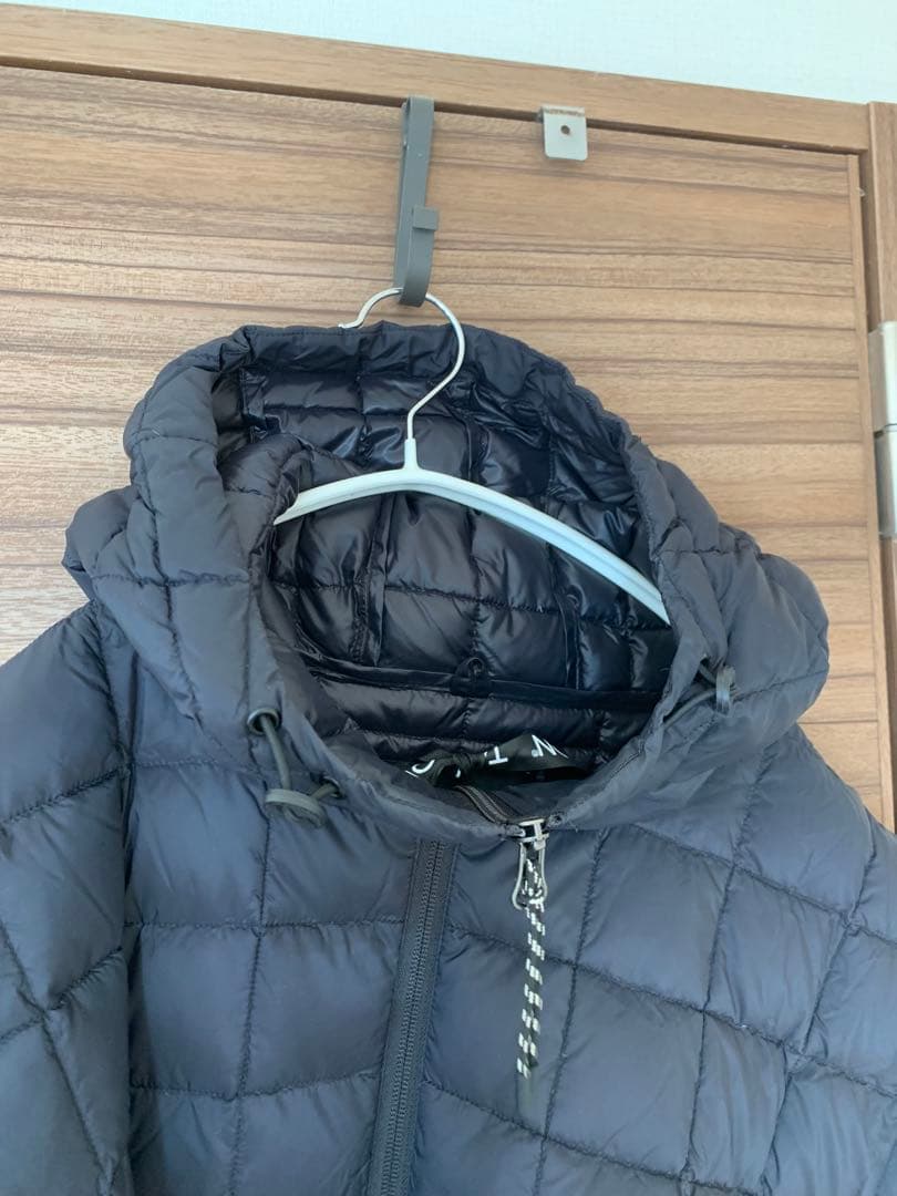 TAION タイオン マウンテン オープンフロント ダウンポンチョ　コート　黒