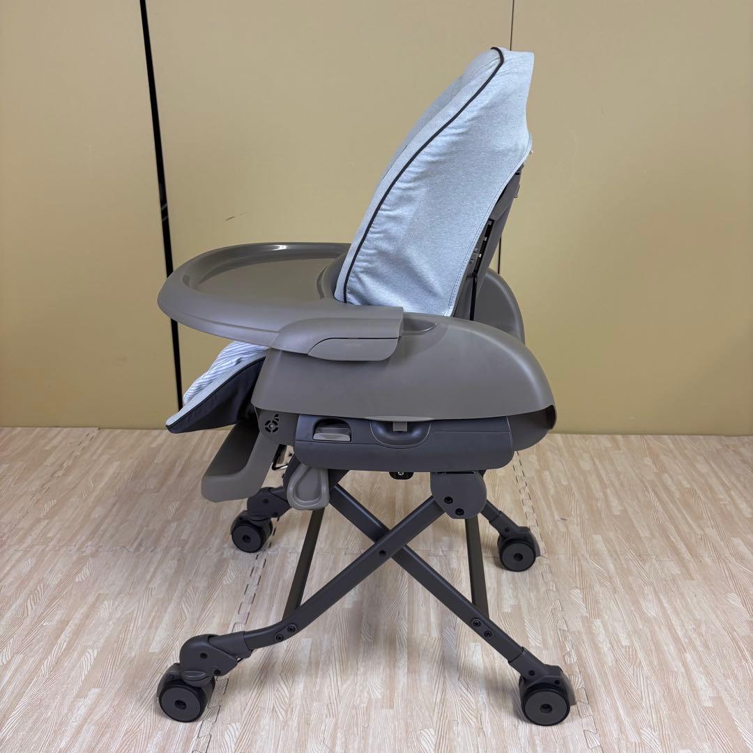 極上クリーニング済　☆超美品☆　コンビ　ハイローベッド＆チェア　ネムリラ　グレー