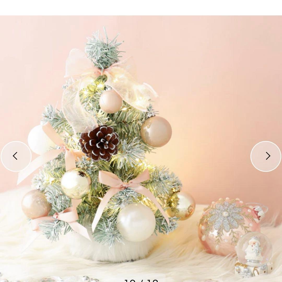 店頭オンライン完売品　デスクトップツリー リボン ライトピンク