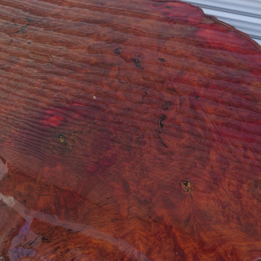 天然木一枚板 花梨 丸座卓 ローテーブル 和風家具 美品