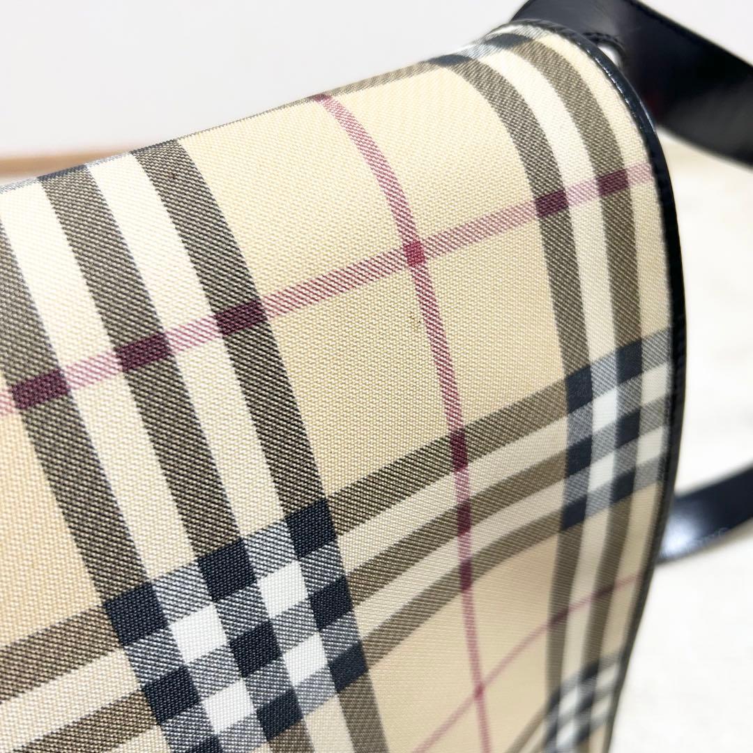 美品　バーバリーロンドン　ノバチェック　メッセンジャーバッグ　ショルダーバッグ