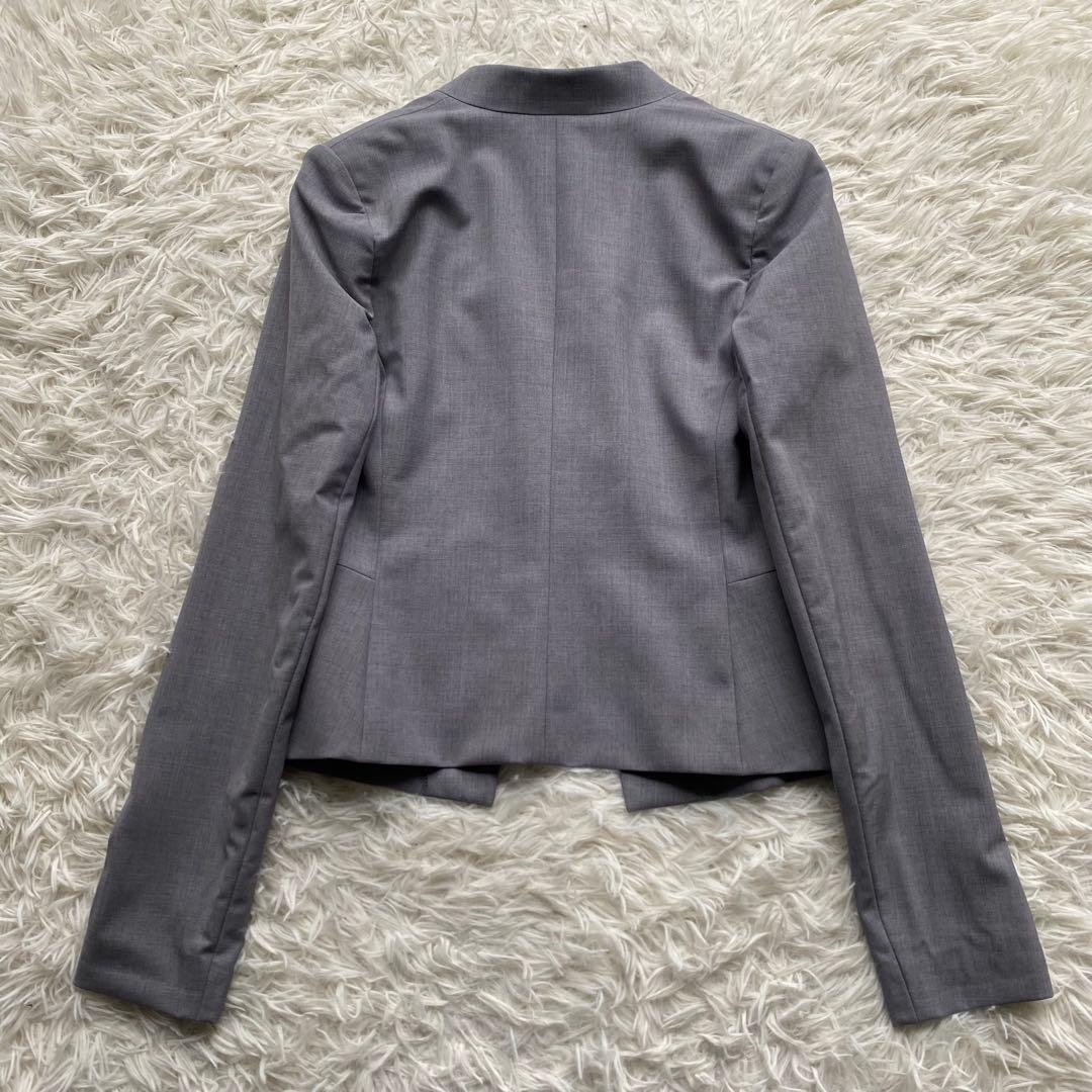 theory ノーカラージャケット パンツスーツ セットアップ グレー M