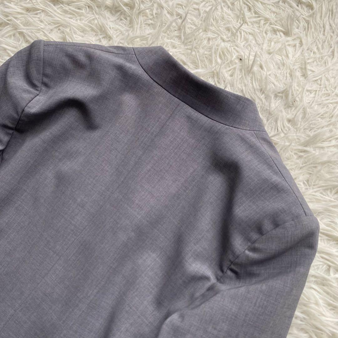 theory ノーカラージャケット パンツスーツ セットアップ グレー M