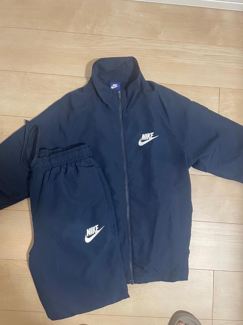 お値引★美品Nikeジャージ上下セットMネイビーFA170407SIVナイキ