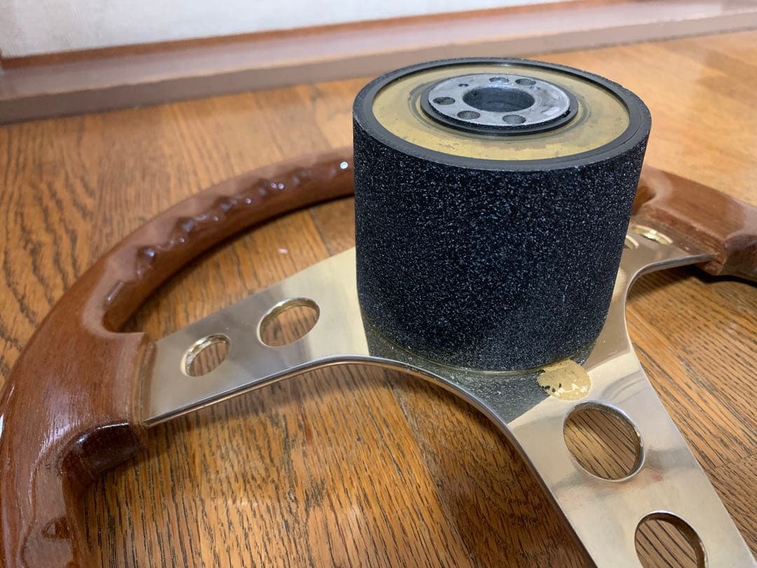 希少　超美品　OBA ウッドステアリング32.5cm ボス&ビス付き