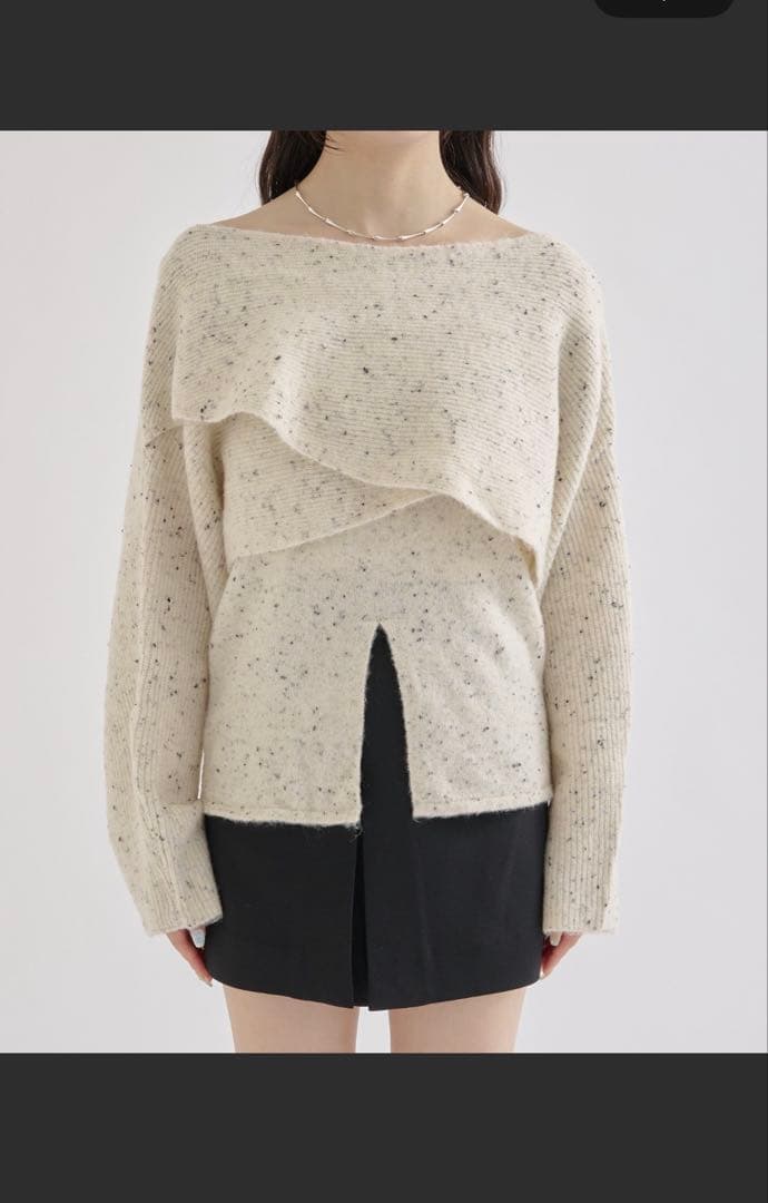 mystic クロスニットスリットキャミSET アイボリー　タグ付き