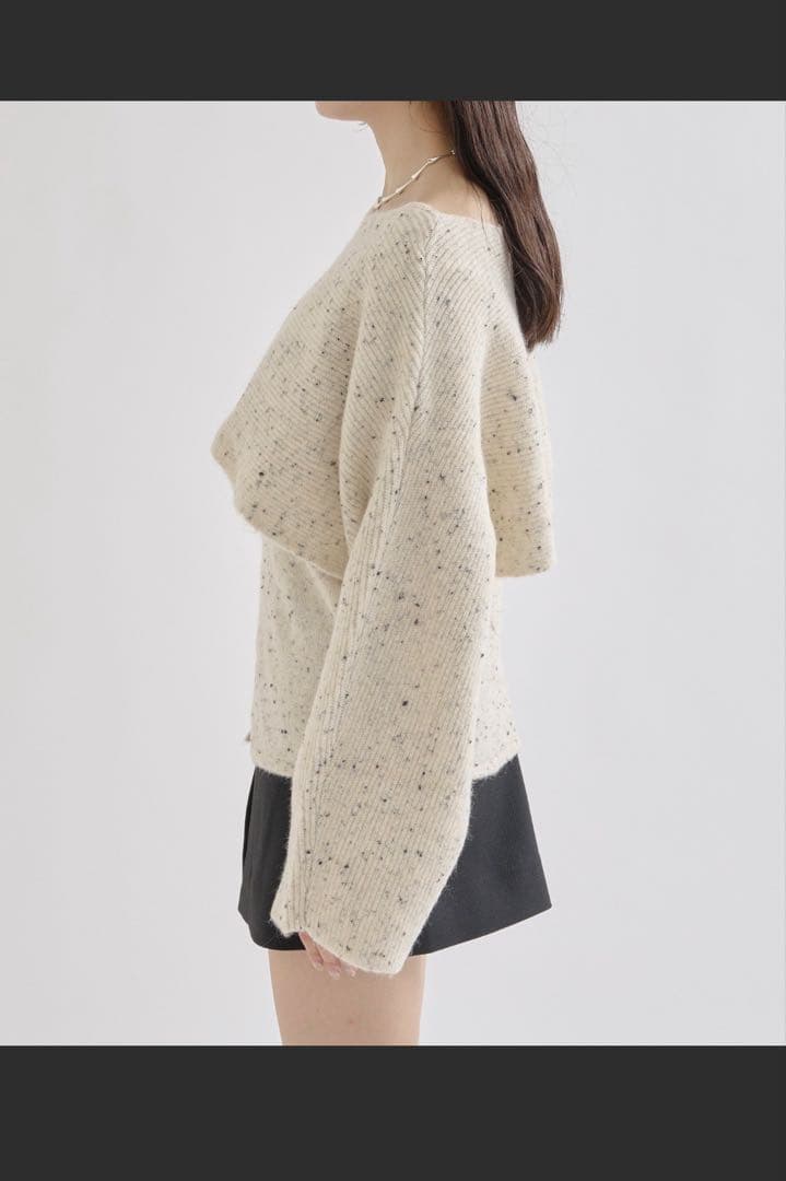 mystic クロスニットスリットキャミSET アイボリー　タグ付き