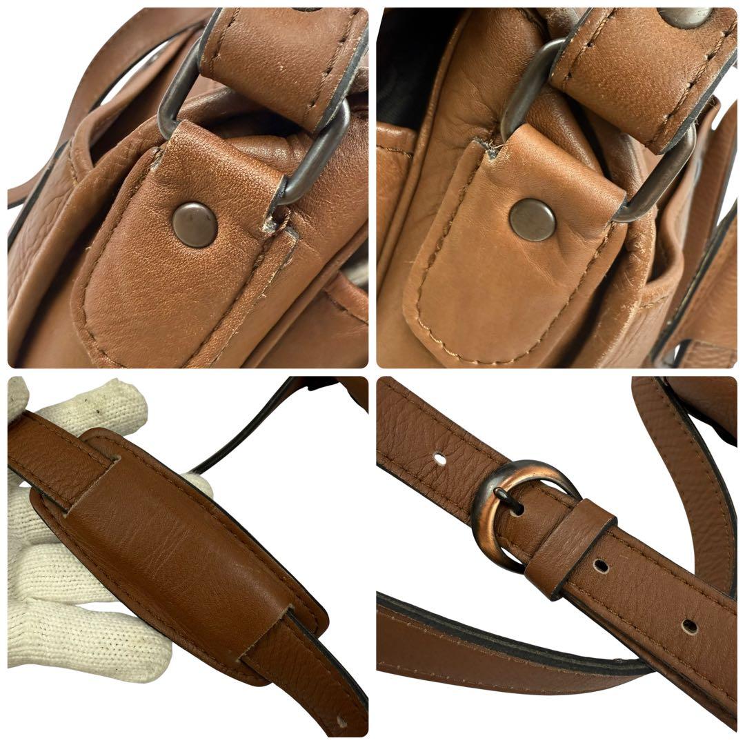 PORTER ポーター バロン メッセンジャーバッグ 斜めがけ レザー ブラウン