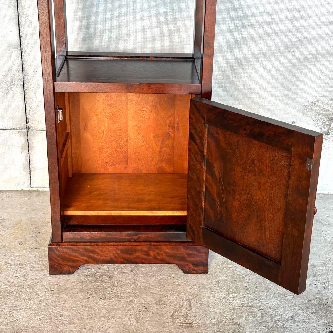 ✿ 昭和レトロ ✿ 北海道民芸家具 カバ無垢材 電話台 サイドチェスト ホクミン