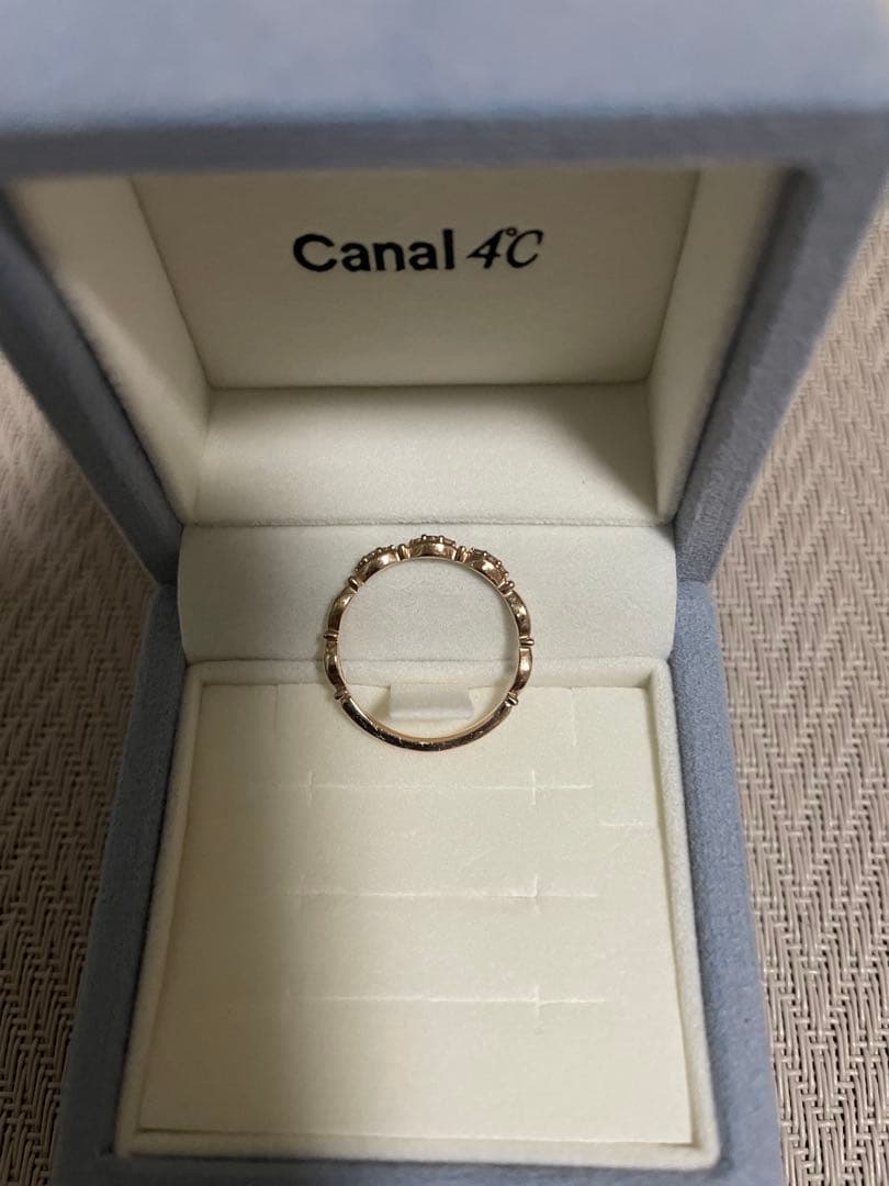 【ケロヨン】Canal 4℃ゴールド＆ダイヤリング 箱付き