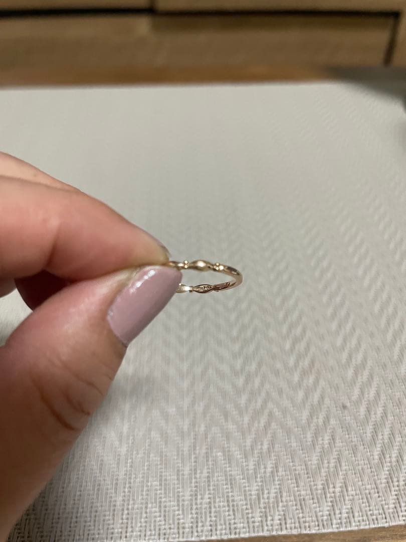 【ケロヨン】Canal 4℃ゴールド＆ダイヤリング 箱付き