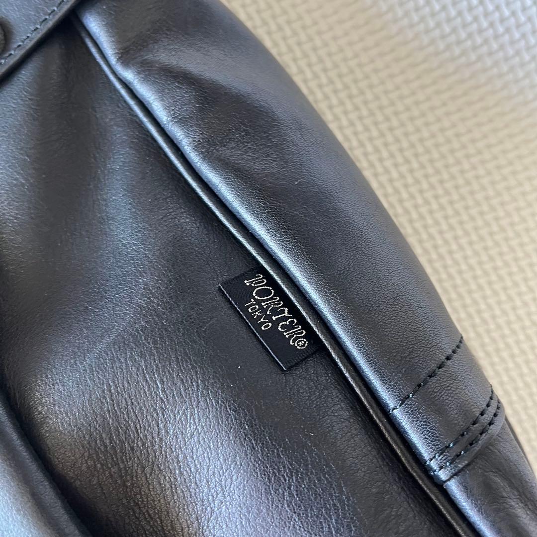 美品 希少 POTER オールレザー メッセンジャーバッグ 斜め掛け A4