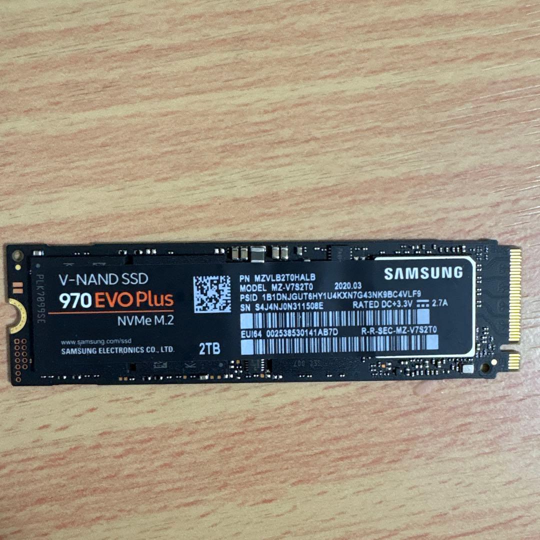 内蔵型SSD Samsung 970 EVO Plus 2TB NVMe M.2 SSD