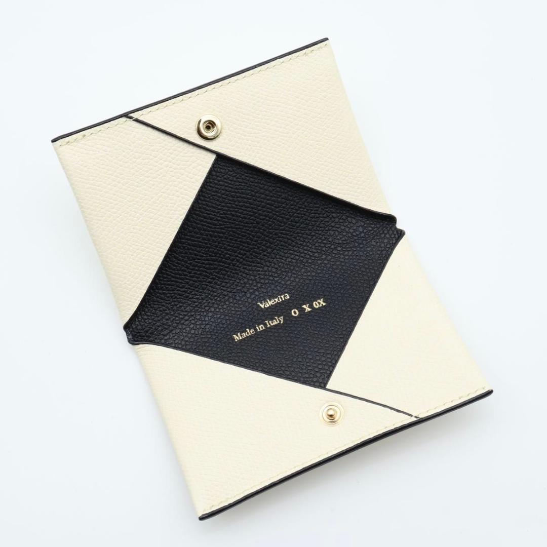 【未使用】Valextra カードケース　名刺入れ　ホワイト×ブラック