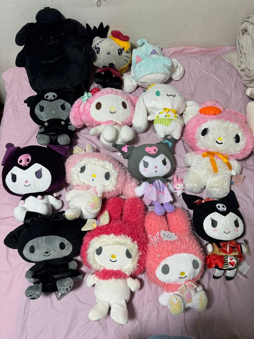 サンリオ クロミ プリン マイメロディ シナモロール ぬいぐるみ 14点セット